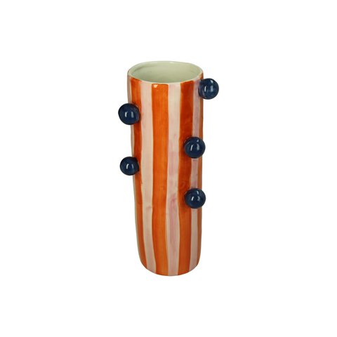 Vase With Stripes And Bubbles