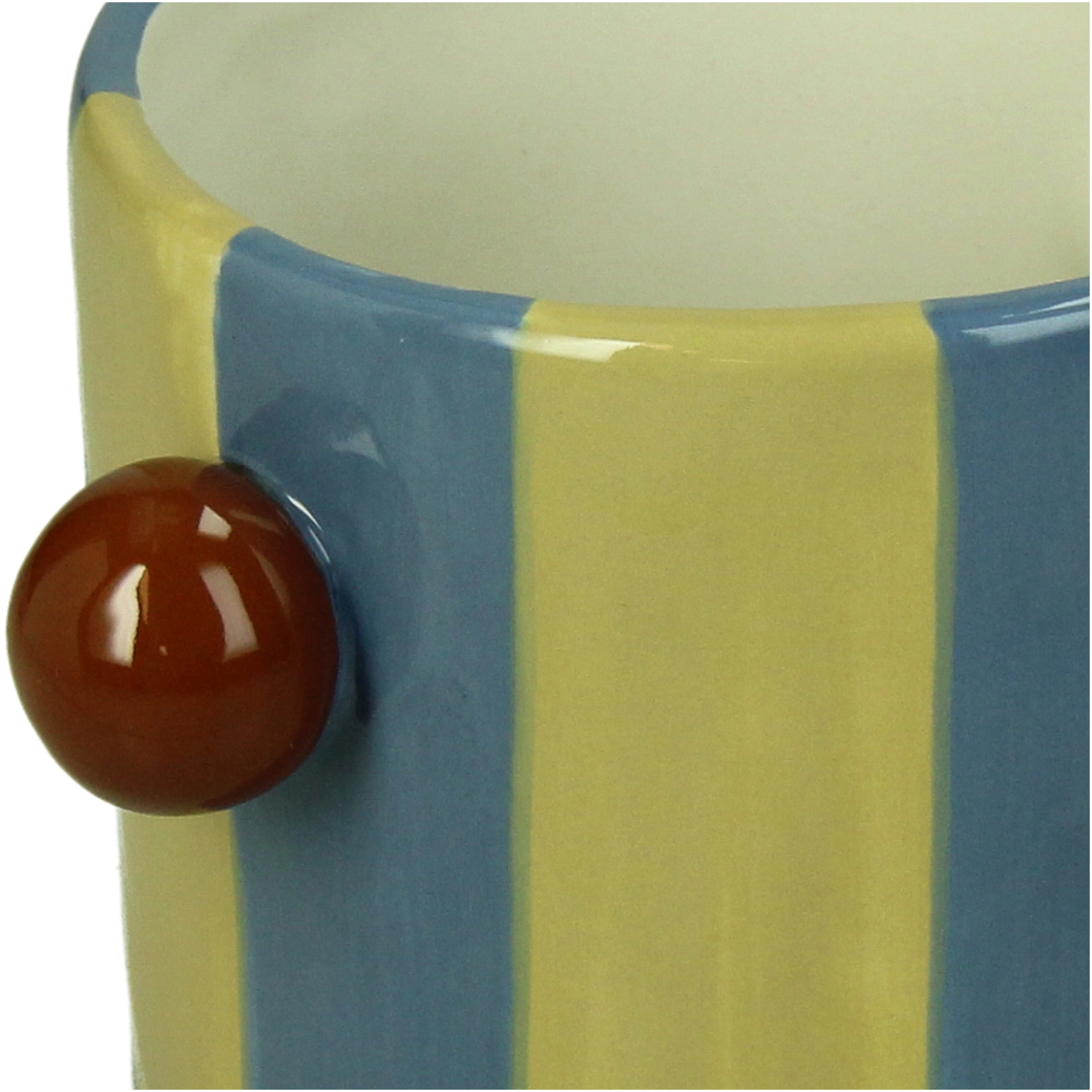 Planter With Stripes And Bubbles