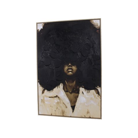 Wall Painting Canvas Lady Beige