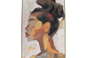 Wall Painting Canvas Lady Brown