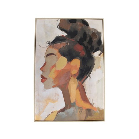 Wall Painting Canvas Lady Brown