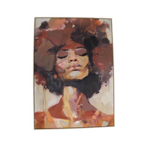 Wall Painting Canvas Lady Brown