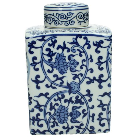 Keepsake Jar Porcelain Blue