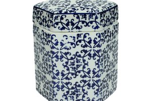 Keepsake Jar Porcelain Blue