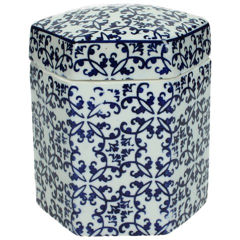 Keepsake Jar Porcelain Blue