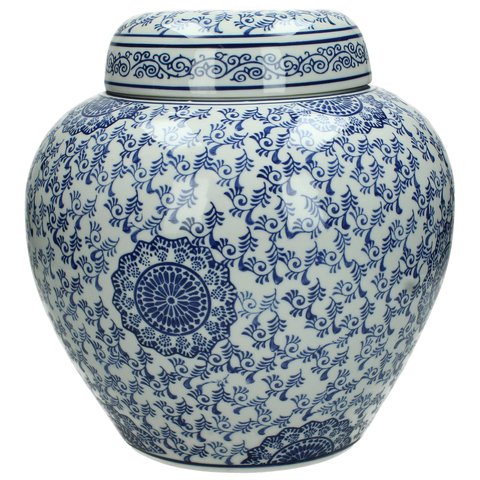 Keepsake Jar Porcelain Blue