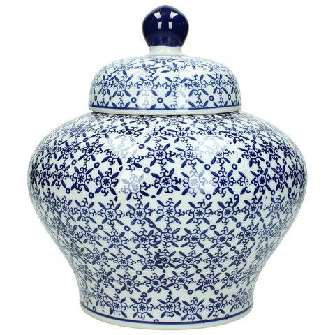 Keepsake Jar Porcelain Blue