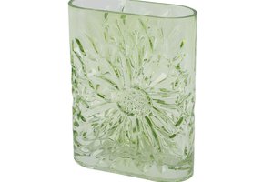 Vase With Flower Oval Green