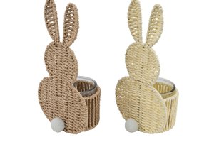 Glass Pot Rabbit Figure