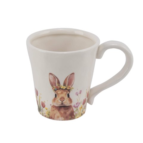 Mug With Rabbit & Flowers
