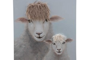 Canvas Sheep With Plush