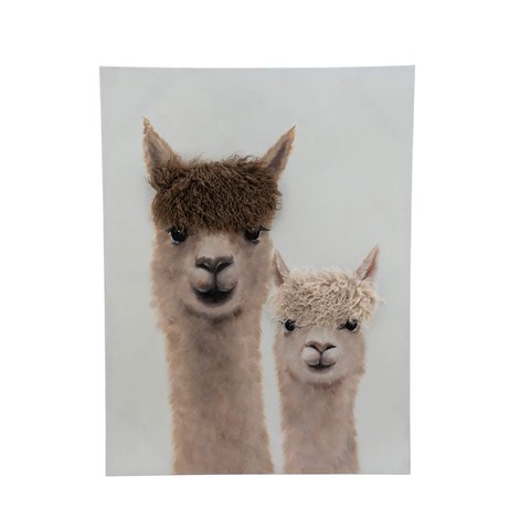 Canvas Alpacas With Plush