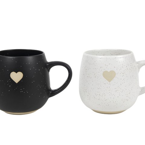 Mug With Heart Speckle