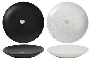 Plate With Heart Speckle