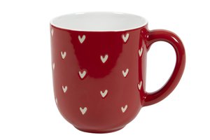 Mug With Heart Red