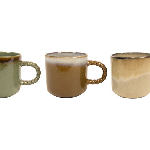 Mug Glazed With Twisted Handle