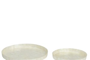 Tray Capiz Deco Pearl