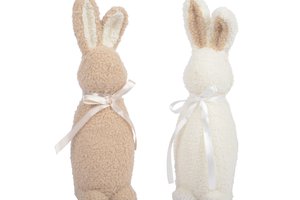 Bunny Fur With Bow Pink