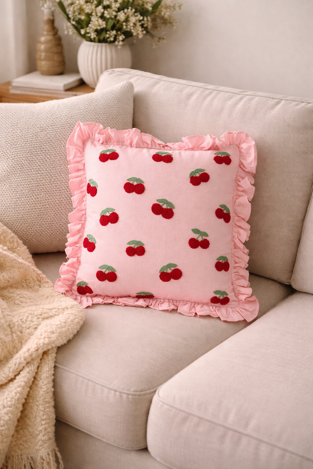 Cushion With Cherries