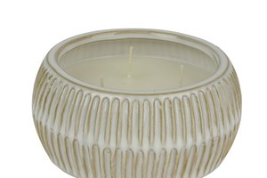 Candle Wax In Round Glass Bowl