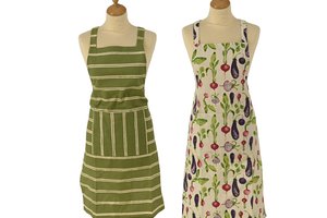 Apron Cotton Stripes and Vegetables