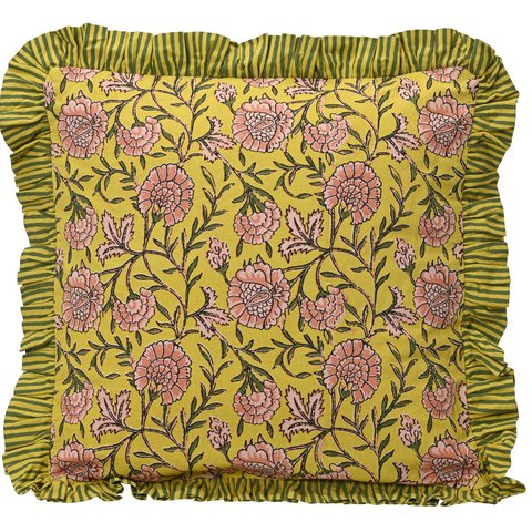 Cushion Scallop Edge Floral