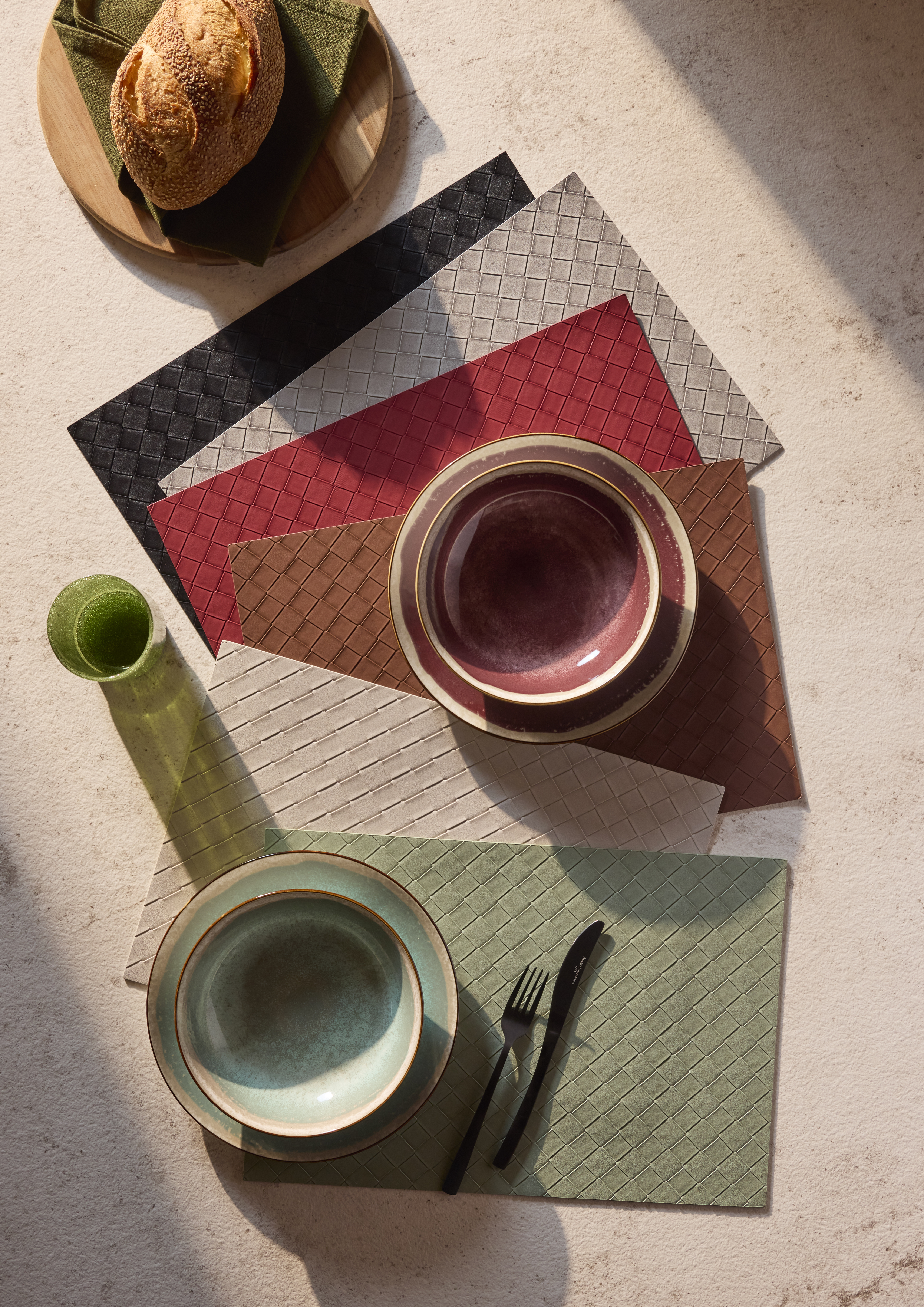 Placemat With Grid Pattern by Tognana