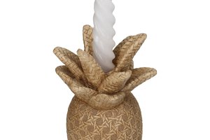 Candleholder Pineapple Shape Brown
