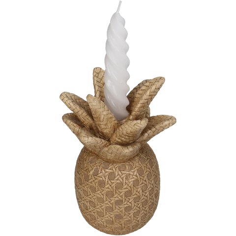 Candleholder Pineapple Shape Brown