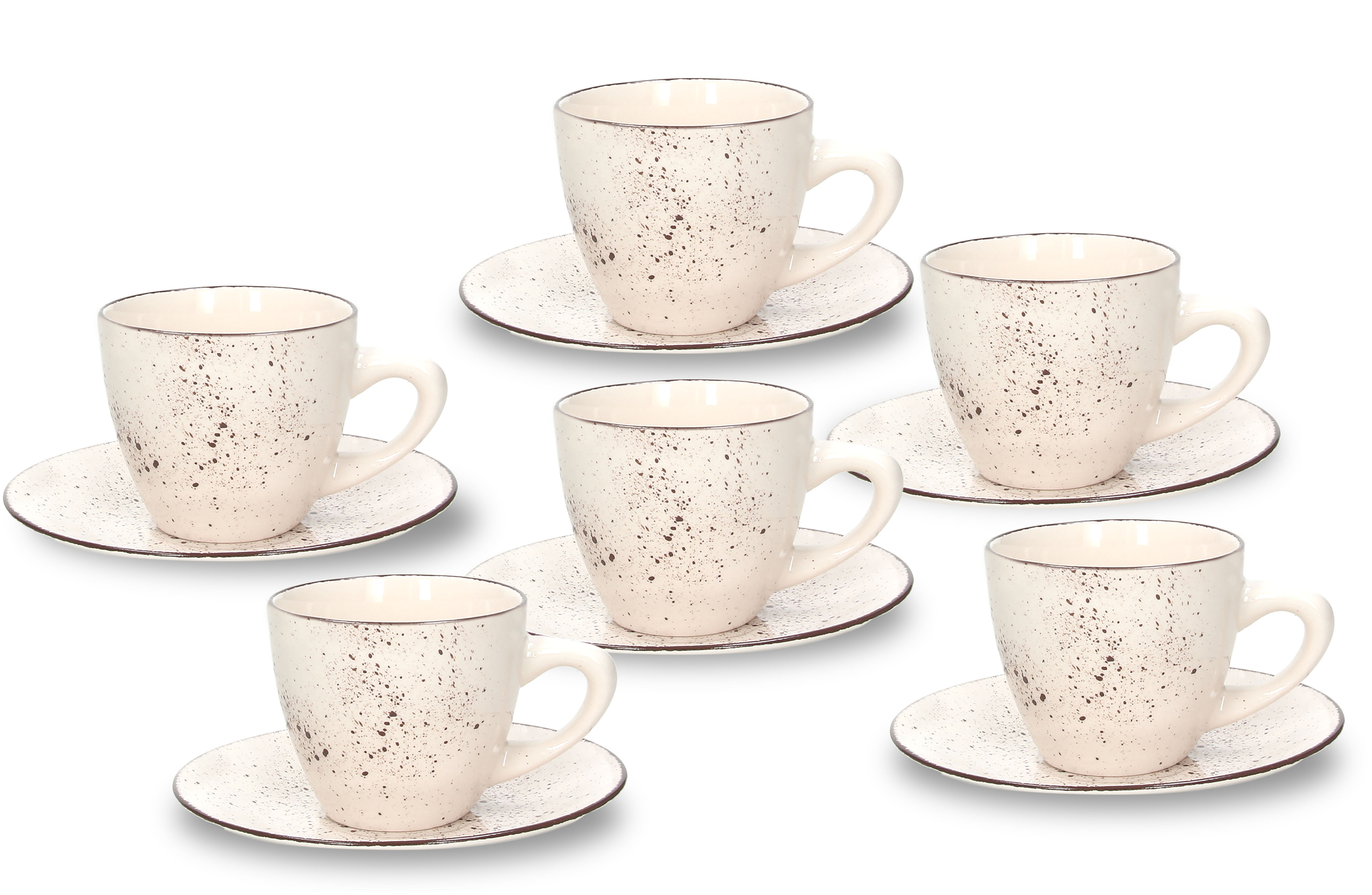 Louise Stay Set 6pcs Coffee Cups & Saucer by Tognana