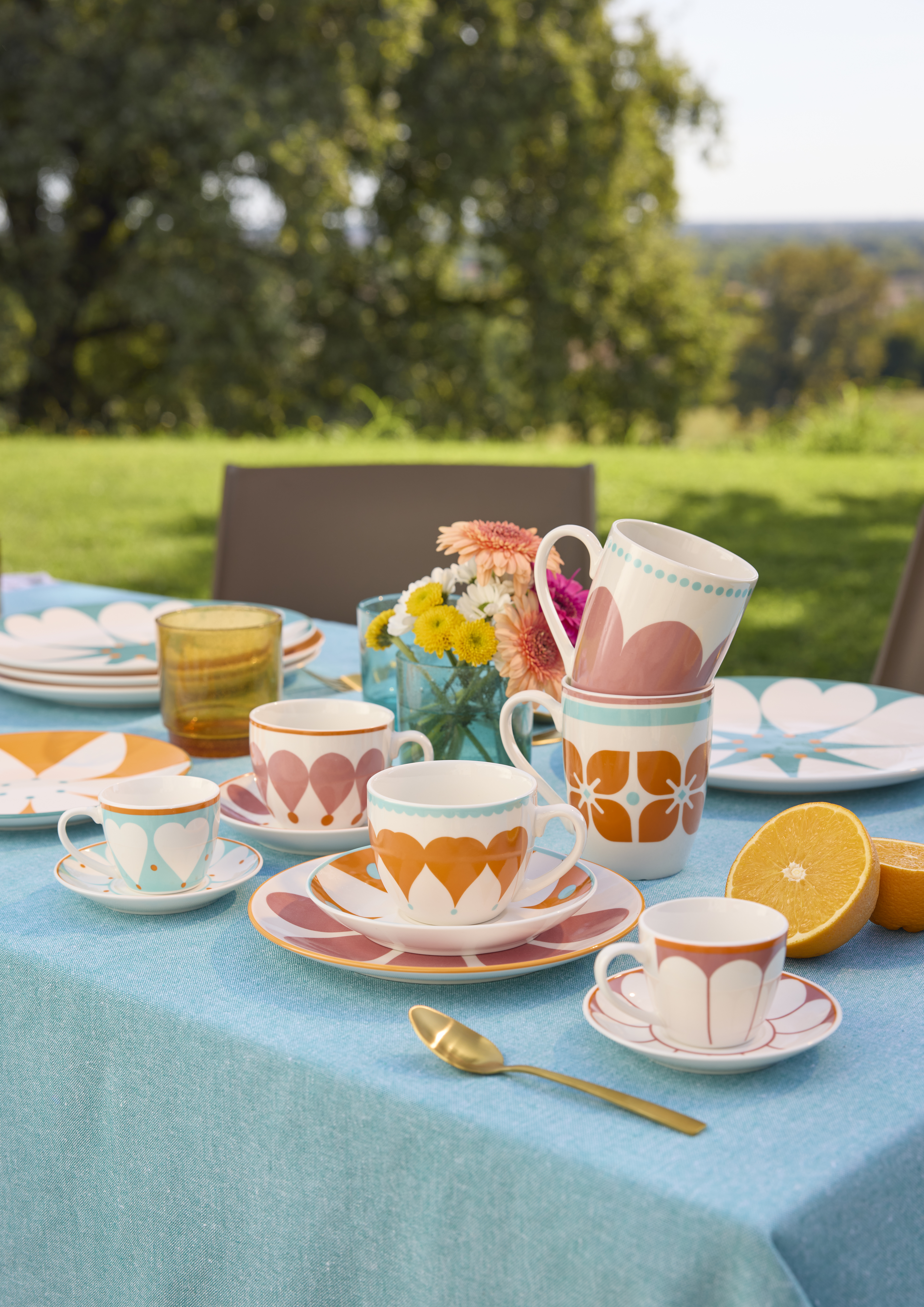 Set 6pcs Coffee Cups & Saucer With Heart by Tognana