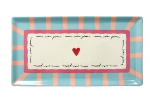 Rectangular Plate With Heart by Tognana