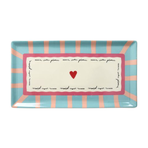 Rectangular Plate With Heart by Tognana