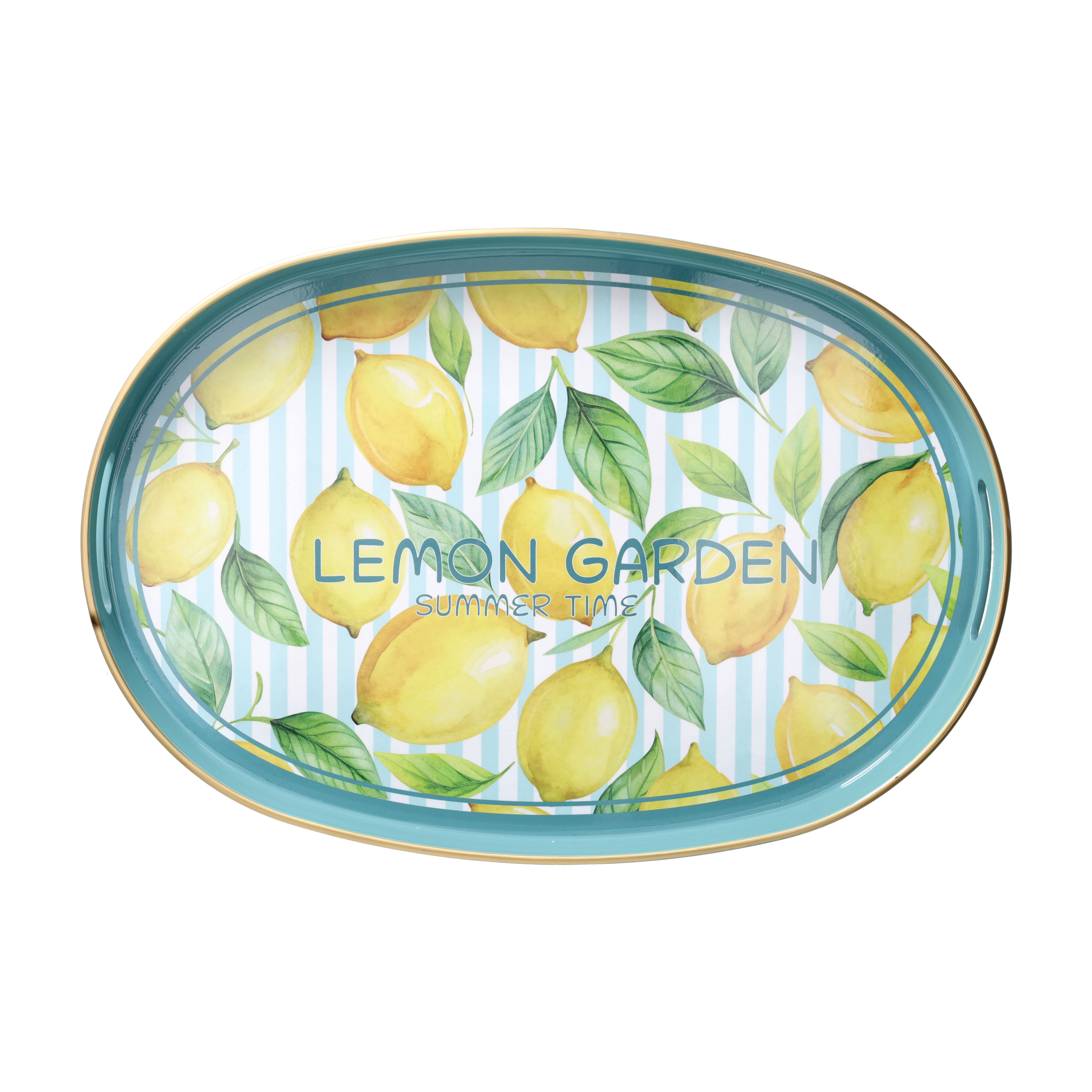 Oval Tray "Lemon Garden" by Tognana