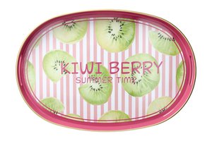 Oval Tray "Kiwi Berry" by Tognana