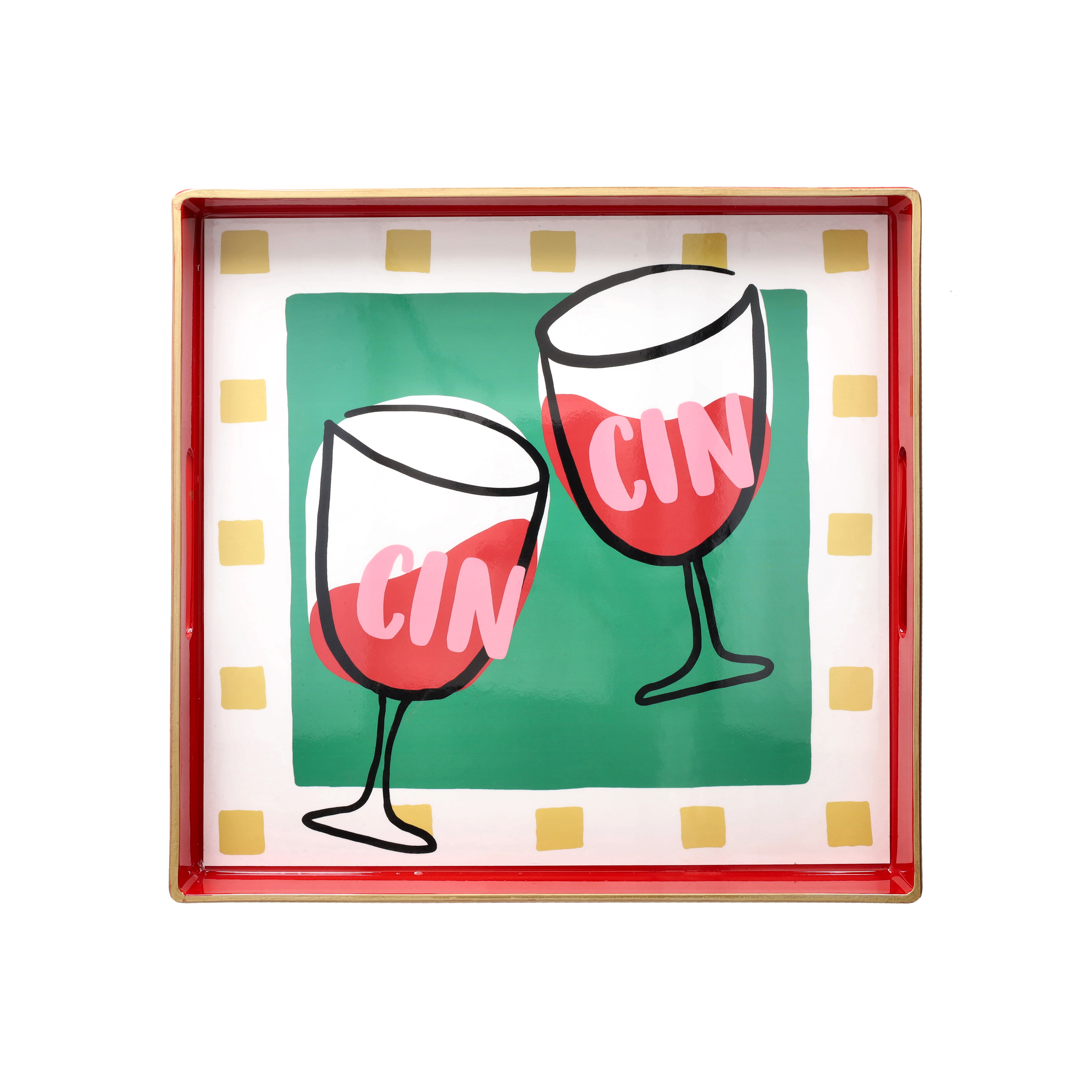 Squared Tray "Cin Cin" by Tognana