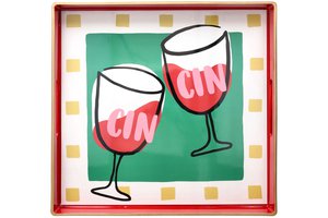 Squared Tray "Cin Cin" by Tognana