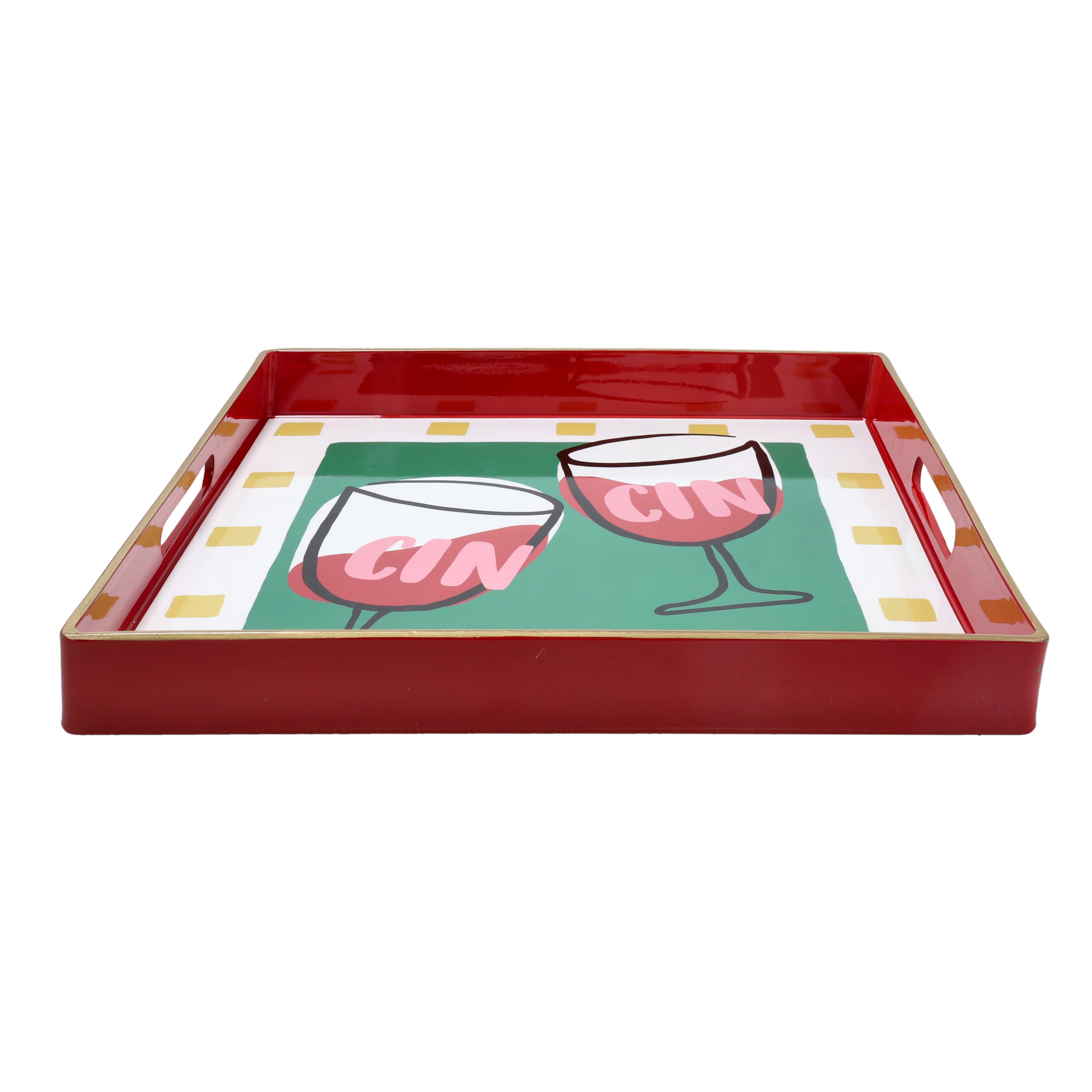 Squared Tray "Cin Cin" by Tognana