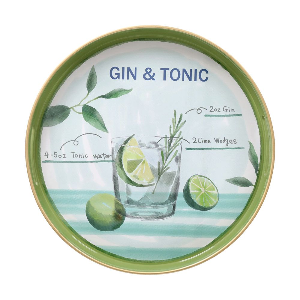 Round Tray "Gin & Tonic" by Tognana