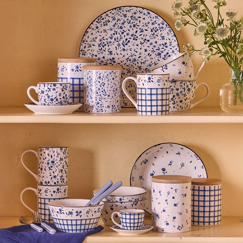 Jar With Wood Lid Floral by Tognana