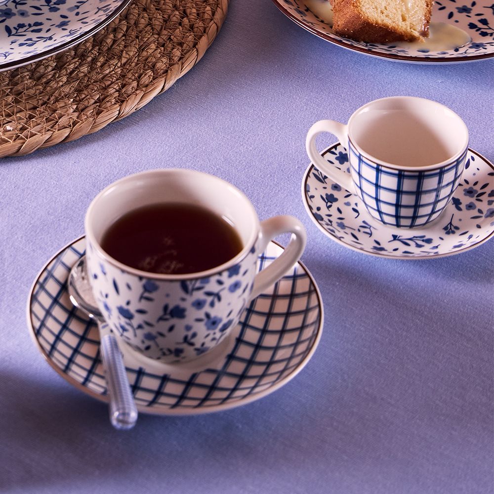 Set 6 Pcs Tea Cup & Saucer Iris Cottage by Tognana