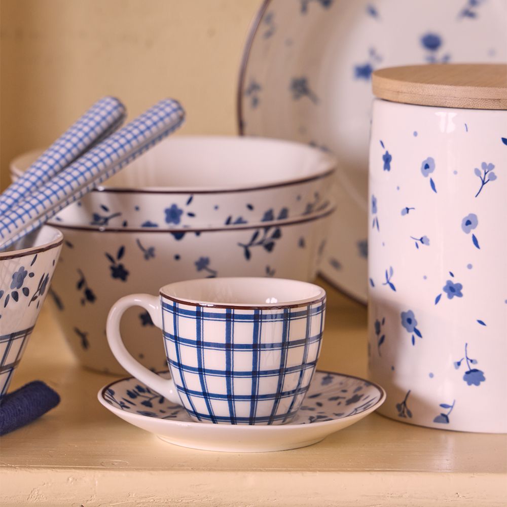Set 6 Pcs Coffee Cup & Saucer Iris Cottage by Tognana