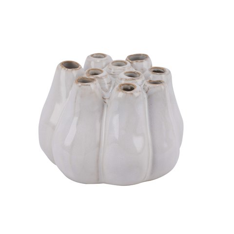 Vase Flute Cream Glazed