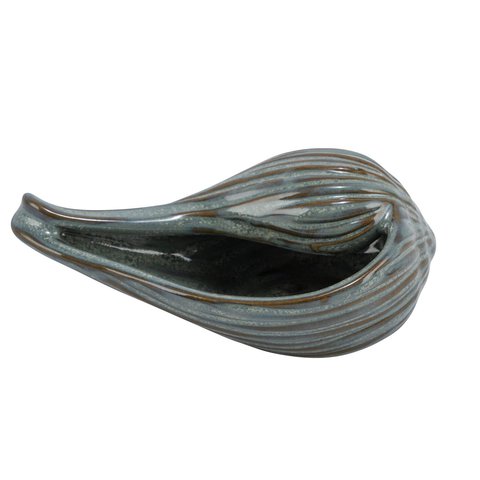 Shell Deco Grey Brown Glazed