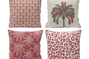 Cushion With Palm Tree & Leopard