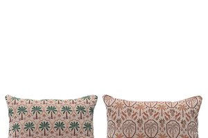 Cushion Withb Palm Tree & Leopard