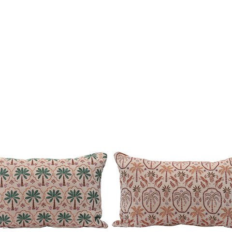 Cushion Withb Palm Tree & Leopard