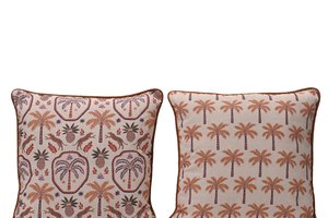 Cushion With Palm Tree & Leopard