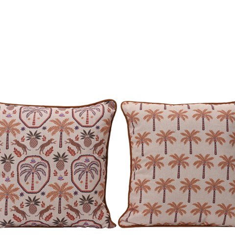 Cushion With Palm Tree & Leopard