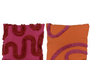 Cushion Square With Lines